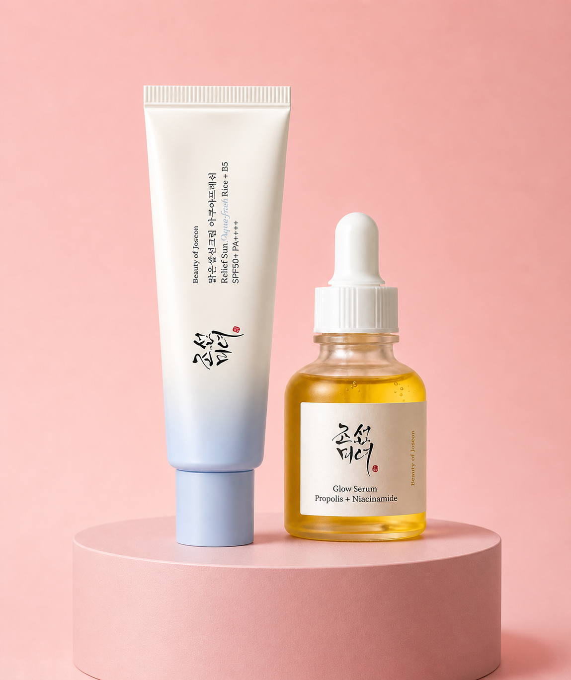 Kit Glow Aqua · Sérum + Protector Solar BoJ